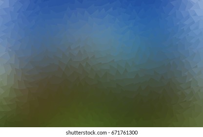 Dark Blue, Green vector of small triangles on white background. Illustration of abstract texture of triangles. Pattern design for banner, poster, cover.