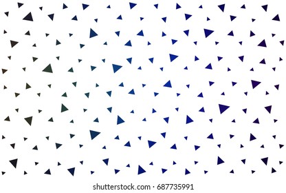 Dark Blue, Green vector of small triangles on white background. Illustration of abstract texture of triangles. Pattern design for banner, poster, cover.