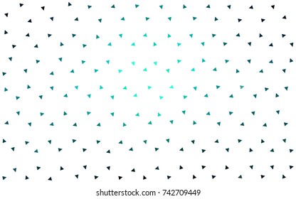 Dark Blue, Green vector of small triangles on white background. Illustration of abstract texture of triangles. Pattern design for banner, poster, cover.