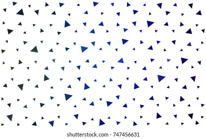 Dark Blue, Green vector of small triangles on white background. Illustration of abstract texture of triangles. Pattern design for banner, poster, cover.
