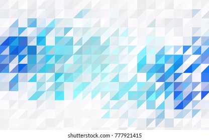 Dark Blue, Green vector of small triangles on white background. Illustration of abstract texture of triangles. Pattern design for banner, poster, cover.