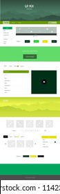 Dark Blue, Green vector style guide with mountains. Colorful Style guide with mountains on abstract background. Modern template for your landing page.