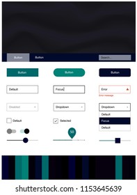 Dark Blue, Green vector style guide with bent lines. Elegant bright illustration with gradient  in memphis style. This sample is for your landing page.
