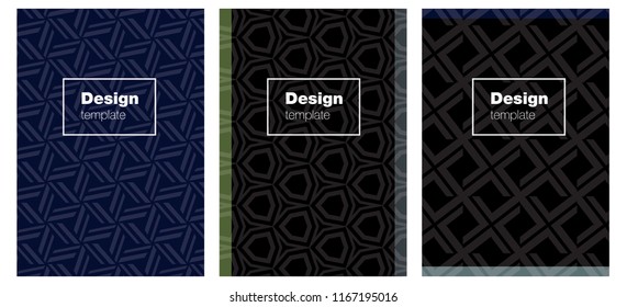 Dark Blue, Green vector style guide for notepads. Web interface on abstract background with colorful gradient. Pattern for business books, journals.