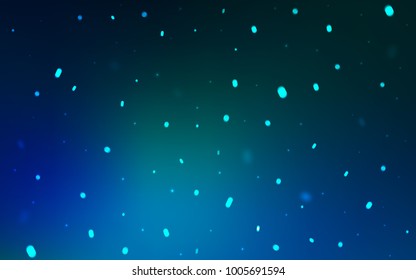 Dark Blue, Green vector template with ice snowflakes. Shining colored illustration with snow in christmas style. New year design for your ad, poster, banner.
