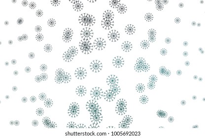 Dark Blue, Green vector template with ice snowflakes. Modern geometrical abstract illustration with crystals of ice. The pattern can be used for new year ad, booklets.