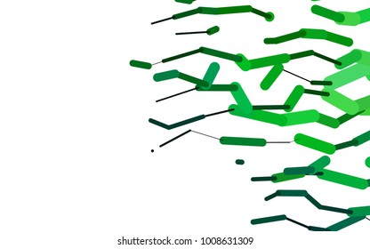 Dark Blue, Green vector template with repeated sticks. Blurred decorative design in simple style with lines. Smart design for your business advert.