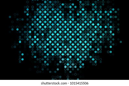 Dark Blue, Green vector  template with circles. Modern abstract illustration with colorful water drops. Pattern can be used as texture of water, rain drops.