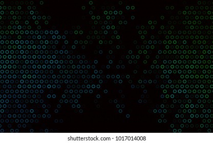 Dark Blue, Green vector  template with circles. Abstract illustration with colored bubbles in nature style. Completely new template for your brand book.