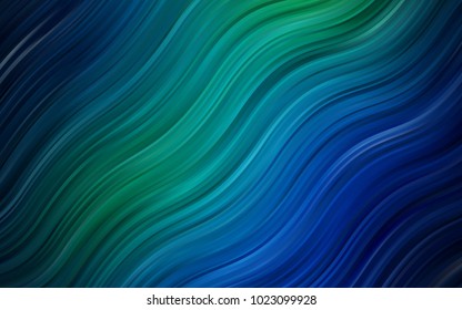Dark Blue, Green vector template with lava shapes. Geometric illustration in marble style with gradient.  The best blurred design for your business.