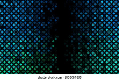 Dark Blue, Green vector  template with circles. Beautiful colored illustration with blurred circles in nature style. The pattern can be used for aqua ad, booklets.