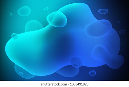 Dark Blue, Green vector template with liquid shapes. Colorful illustration in abstract memphis style with gradient. The best blurred design for your business.