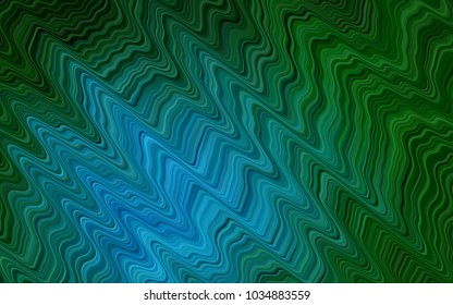 Dark Blue, Green vector template with liquid shapes. A vague circumflex abstract illustration with gradient. Brand-new design for your ads, poster, banner.