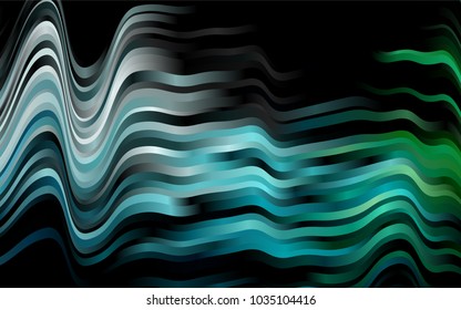 Dark Blue, Green vector template with lines, ovals. A completely new color illustration in marble style. Brand-new design for your ads, poster, banner.