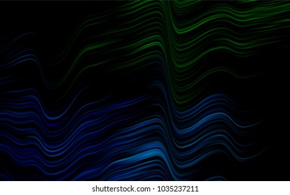 Dark Blue, Green vector template with bent ribbons. Brand-new colored illustration in marble style with gradient. The best blurred design for your business.
