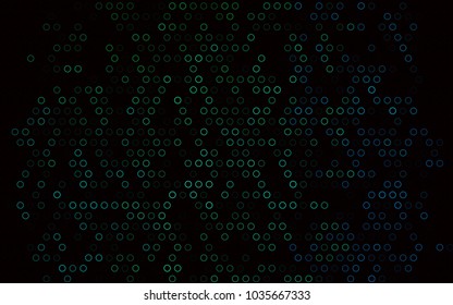 Dark Blue, Green vector  template with circles. Abstract illustration with colored bubbles in nature style. The pattern can be used for aqua ad, booklets.