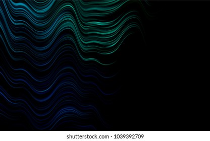 Dark Blue, Green vector template with lines, ovals. Geometric illustration in marble style with gradient.  A new texture for your  ad, booklets, leaflets.