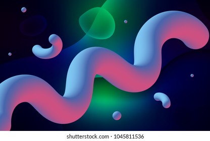Dark Blue, Green vector template with bent lines. Modern gradient abstract illustration with bandy lines. A new texture for your  ad, booklets, leaflets.