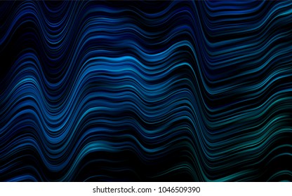 Dark Blue, Green vector template with lava shapes. Shining illustration, which consist of blurred lines, circles. Marble design for your web site.