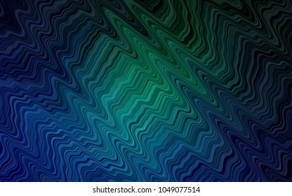 Dark Blue, Green vector template with abstract lines. A completely new color illustration in marble style. New composition for your brand book.