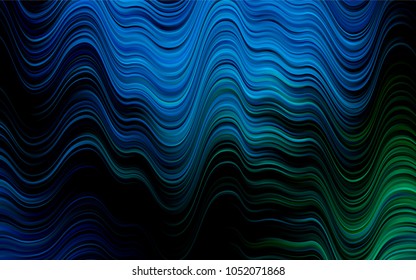 Dark Blue, Green vector template with lava shapes. Blurred geometric sample with gradient bubbles.  A completely new template for your business design.