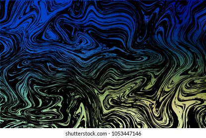 Dark Blue, Green vector template with lava shapes. Colorful illustration in abstract marble style with gradient. Pattern for your business design.