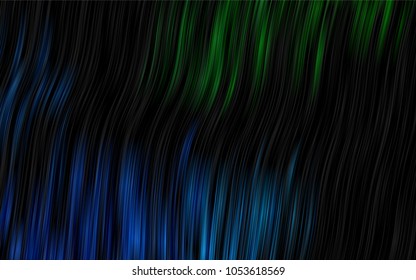 Dark Blue, Green vector template with abstract lines. A sample with blurred bubble shapes. Marble design for your web site.