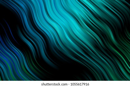 Dark Blue, Green vector template with lines, ovals. Creative geometric illustration in marble style with gradient. The elegant pattern for brand book.