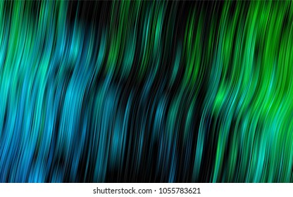 Dark Blue, Green vector template with abstract lines. Shining crooked illustration in marble style. The elegant pattern for brand book.