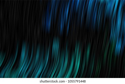Dark Blue, Green vector template with abstract lines. Modern gradient abstract illustration with bandy lines. A completely new template for your business design.