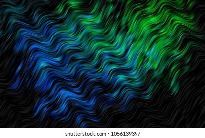 Dark Blue, Green vector template with bubble shapes. Creative geometric illustration in marble style with gradient. A completely new template for your business design.