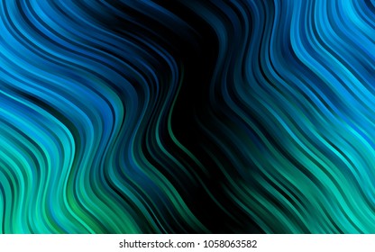 Dark Blue, Green vector template with lava shapes. A sample with blurred bubble shapes. A completely new template for your business design.