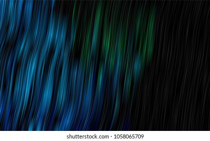 Dark Blue, Green vector template with lines, ovals. Geometric illustration in marble style with gradient.  The template for cell phone backgrounds.