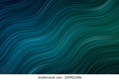 Dark Blue, Green vector template with lava shapes. A vague circumflex abstract illustration with gradient. Brand-new design for your ads, poster, banner.