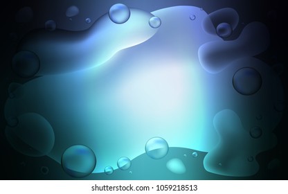 Dark Blue, Green vector template with bubble shapes. An elegant bright illustration with gradient. A completely new template for your business design.