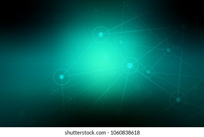 Dark Blue, Green vector template with circles, triangles. Colorful illustration with circles and lines in futuristic style. New design for ad, poster, banner of your website.