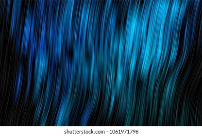 Dark Blue, Green vector template with bent ribbons. Glitter abstract illustration with wry lines. The elegant pattern for brand book.