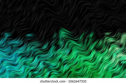 Dark Blue, Green vector template with abstract lines. Shining crooked illustration in marble style. A completely new template for your business design.