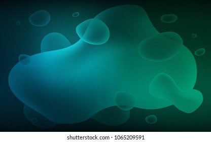 Dark Blue, Green vector template with bubble shapes. Modern gradient abstract illustration with bandy lines. The template for cell phone backgrounds.