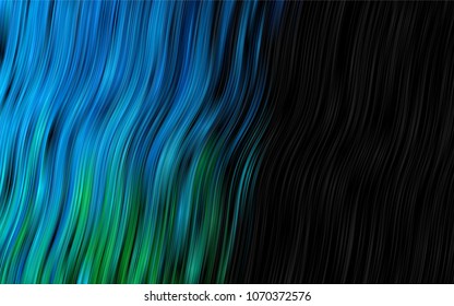 Dark Blue, Green vector template with lines, ovals. Blurred geometric sample with gradient bubbles.  Marble design for your web site.