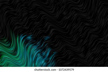 Dark Blue, Green vector template with abstract lines. Creative geometric illustration in marble style with gradient. A completely new template for your business design.
