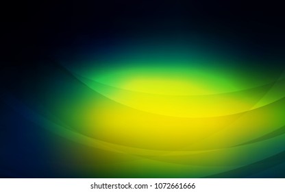 Dark Blue, Green vector template with bent ribbons. A vague circumflex abstract illustration with gradient. Marble design for your web site.