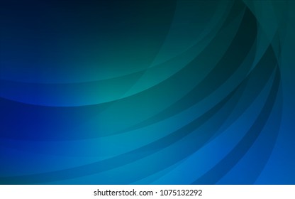 Dark Blue, Green vector template with bent ribbons. Shining illustration, which consist of blurred lines, circles. Marble style for your business design.