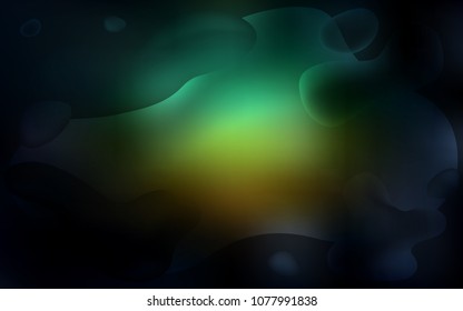 Dark Blue, Green vector template with lava shapes. Creative geometric illustration in memphis style with gradient. Brand-new design for your ads, poster, banner.