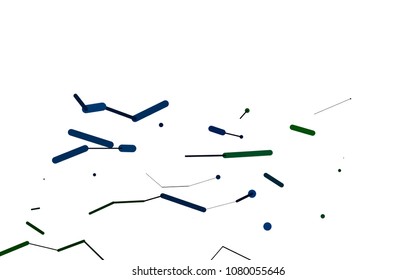 Dark Blue, Green vector template with repeated sticks. Decorative shining illustration with lines on abstract template. The pattern can be used for medical ad, booklets, leaflets