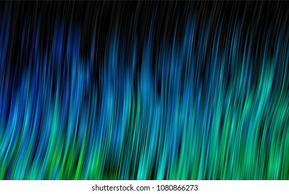 Dark Blue, Green vector template with lines, ovals. Blurred geometric sample with gradient bubbles.  The template for cell phone backgrounds.