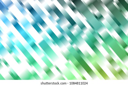 Dark Blue, Green vector template with repeated sticks. Decorative shining illustration with lines on abstract template. Smart design for your business advert.