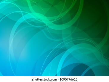 Dark Blue, Green vector template with lava shapes. Glitter abstract illustration with wry lines. The template for cell phone backgrounds.