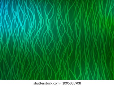 Dark Blue, Green vector template with bent ribbons. A completely new color illustration in marble style. Pattern for your business design.