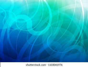 Dark Blue, Green vector template with abstract lines. Colorful illustration in abstract marble style with gradient. Textured wave pattern for backgrounds.